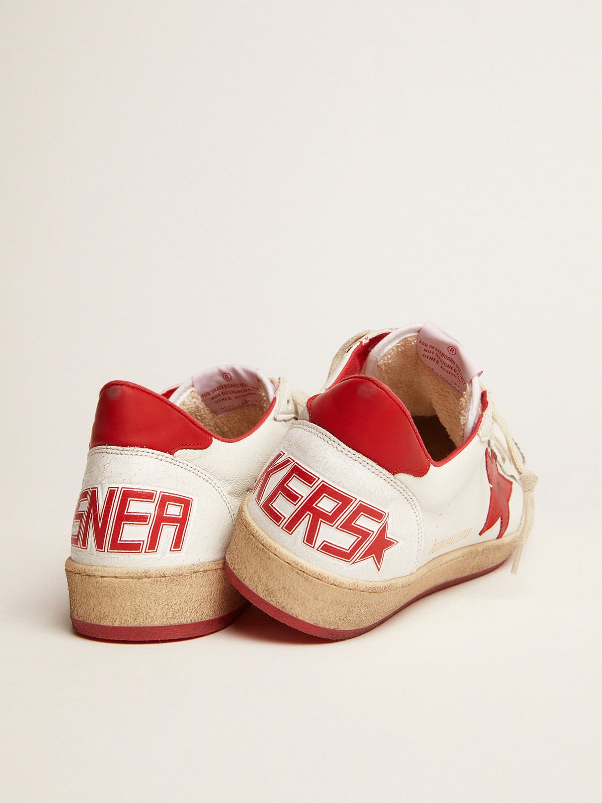 Men's Ball Star in white leather| Golden Goose