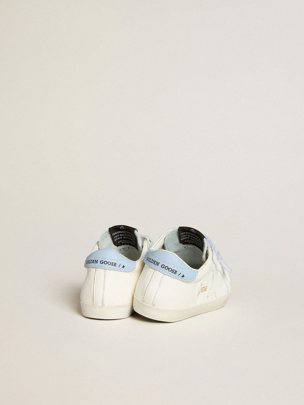 Baby School set in white nappa with light blue leather heel tab| Golden Goose