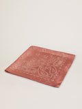 Old rose scarf with paisley print| Golden Goose