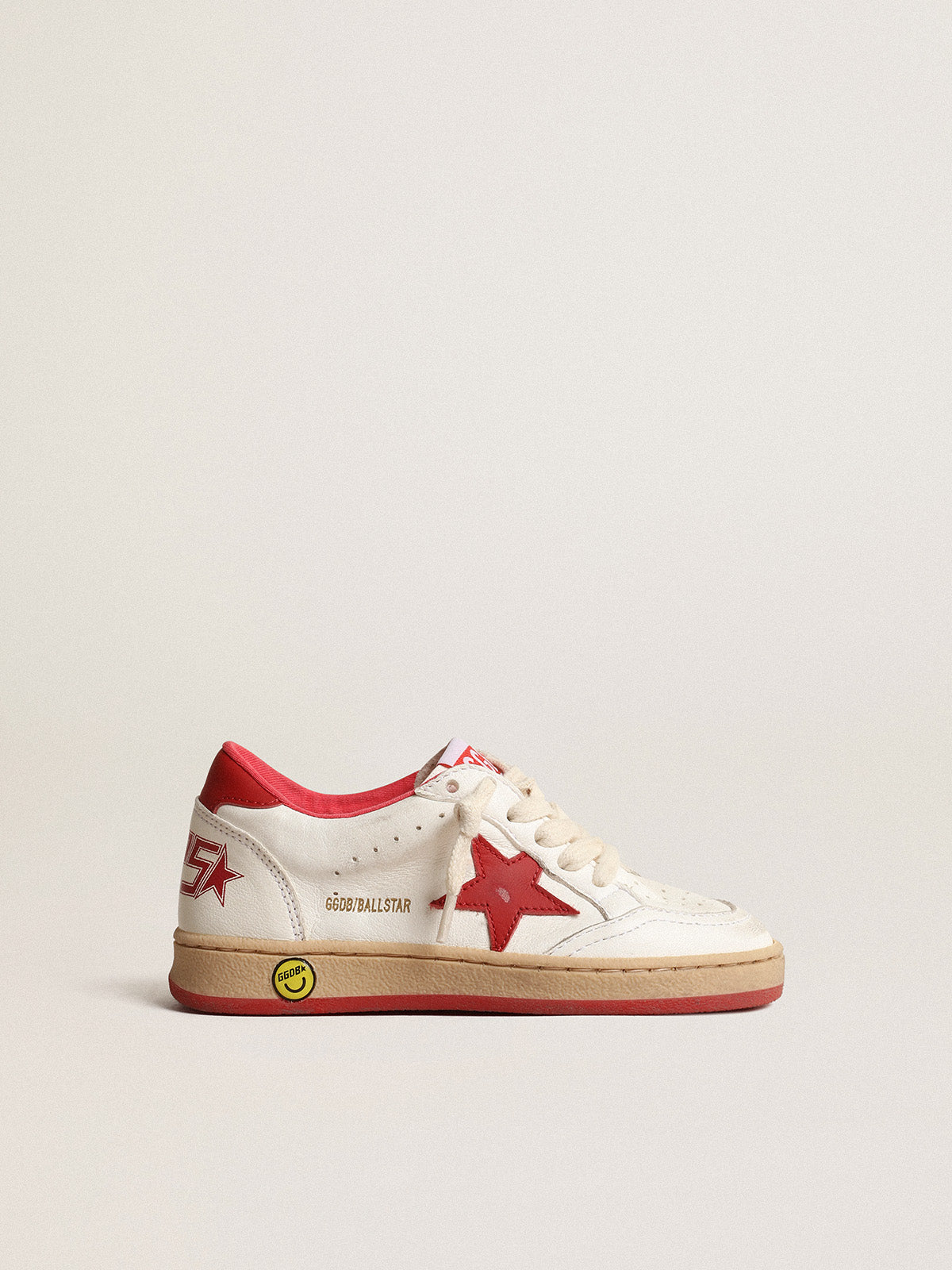 Ball Star Young in nappa with red leather star and heel tab| Golden Goose