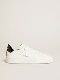 Men's Purestar with leather star and black patent leather heel tab| Golden Goose