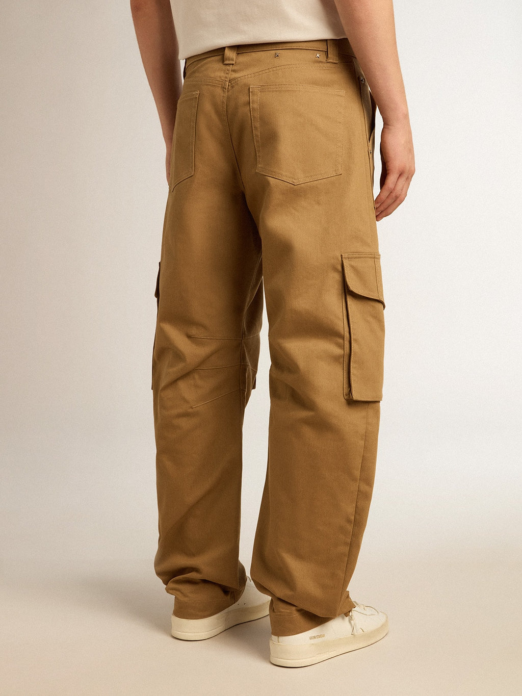 Beige khaki cargo pants| Golden Goose