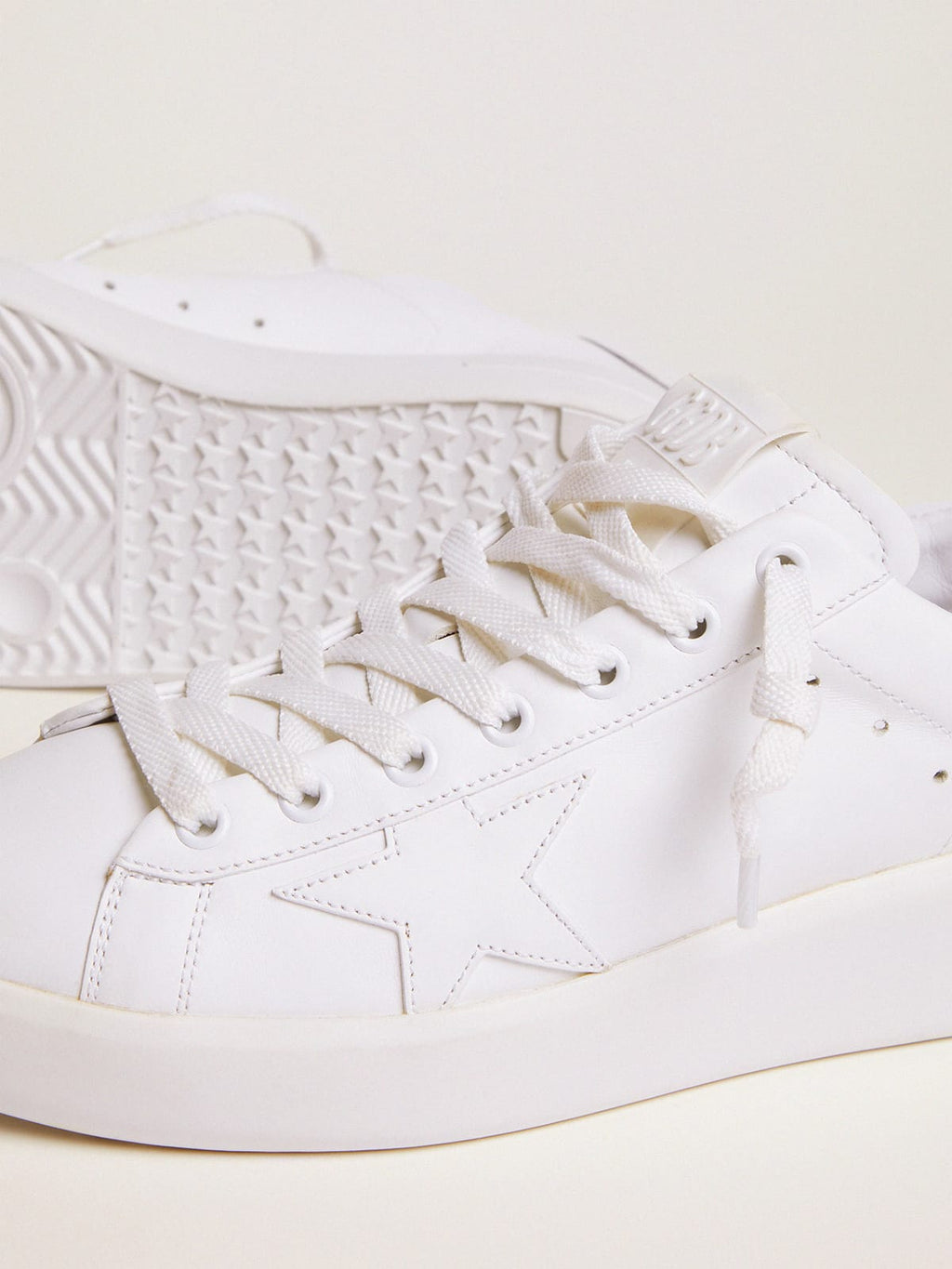 Women's Purestar sneakers with glittery silver heel tab| Golden Goose