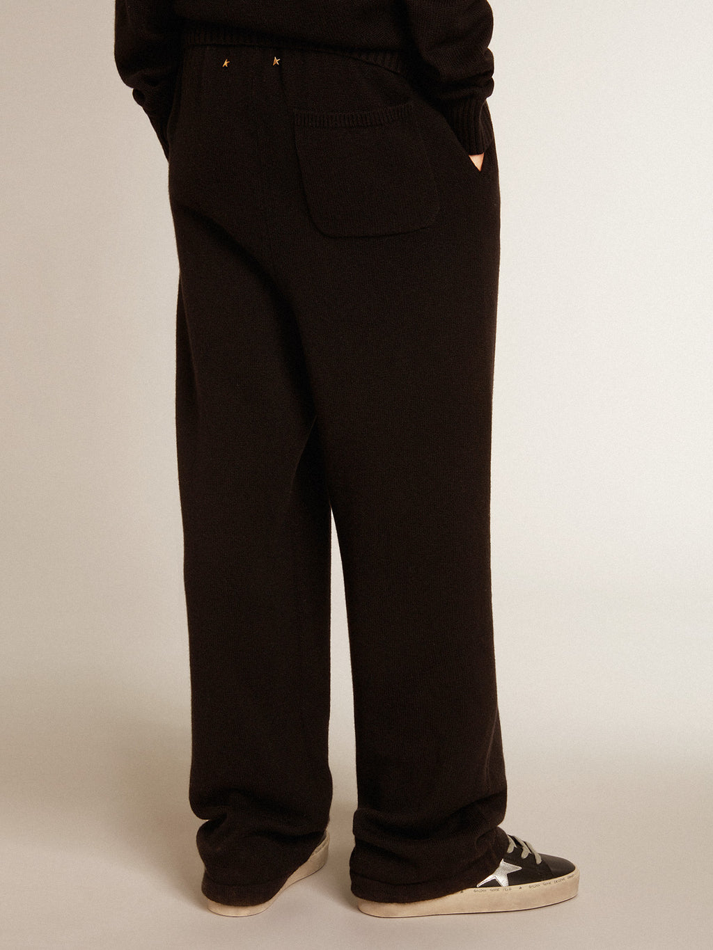 Black cashmere blend women's joggers| Golden Goose