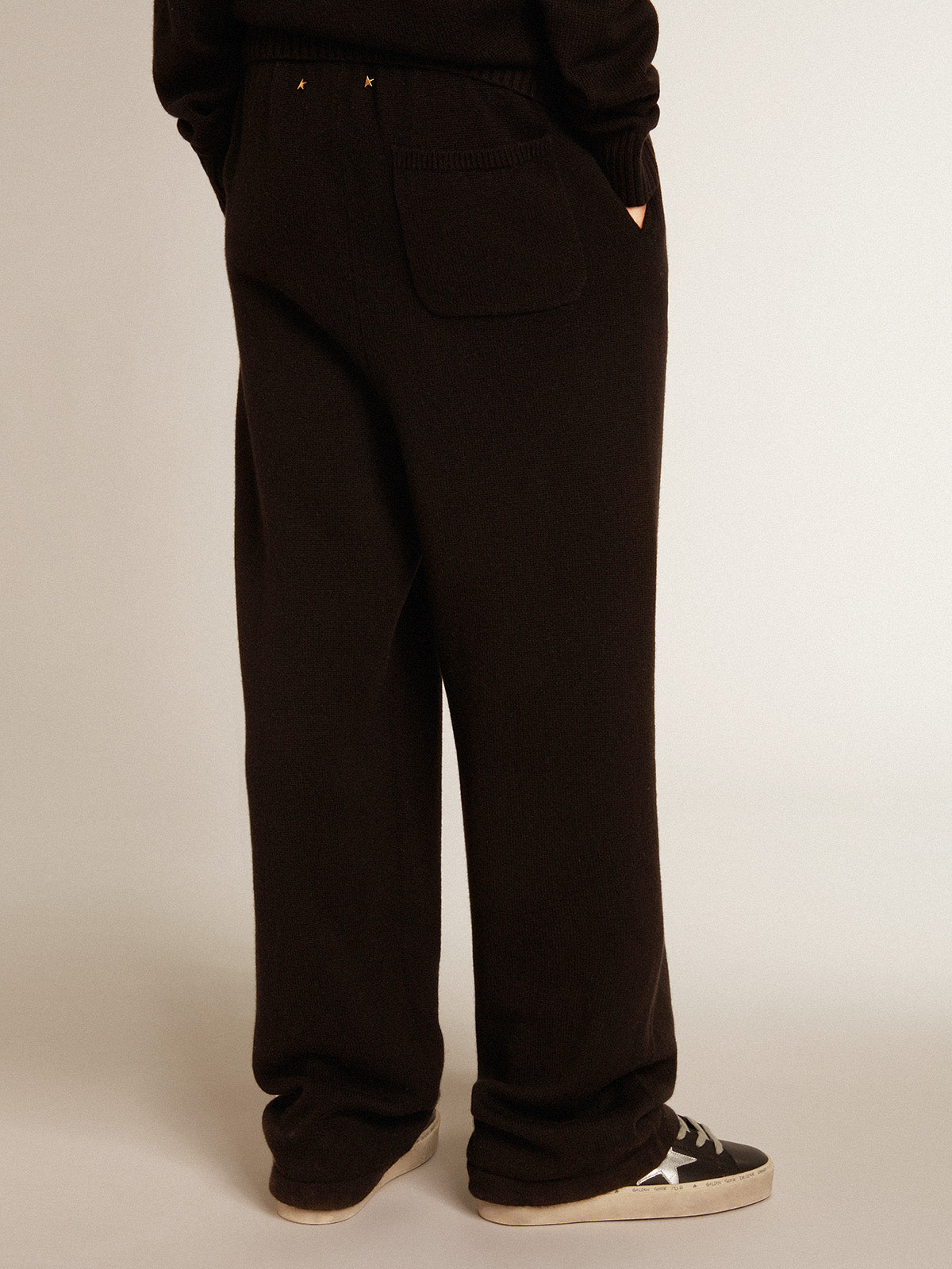 Black cashmere blend women's joggers| Golden Goose