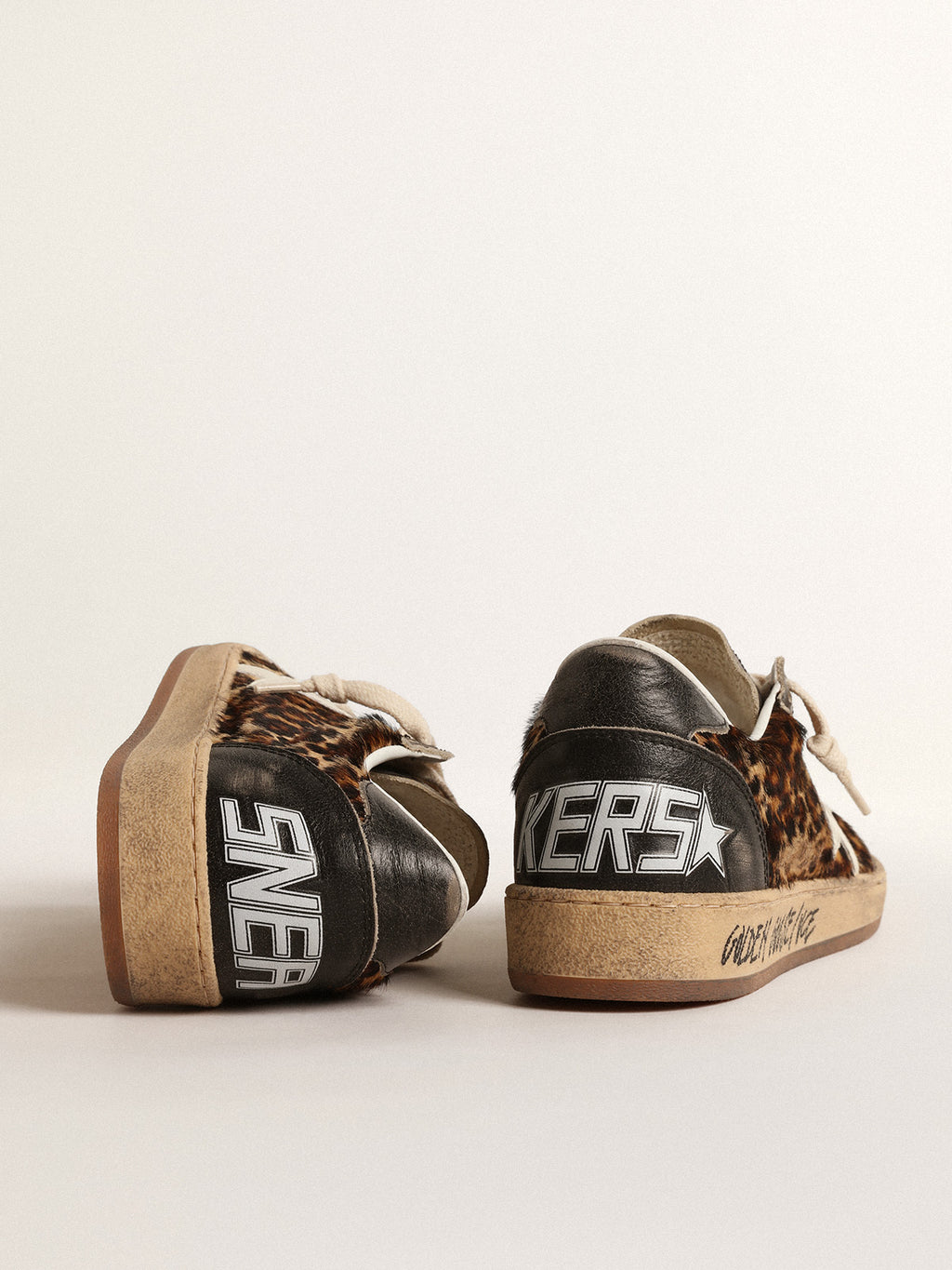 Ball Star LTD in pony skin with nubuck star and black heel tab| Golden Goose