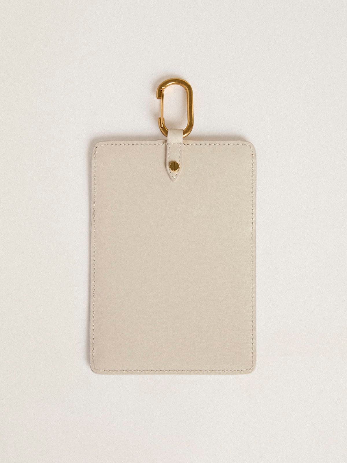 Worn white document holder| Golden Goose