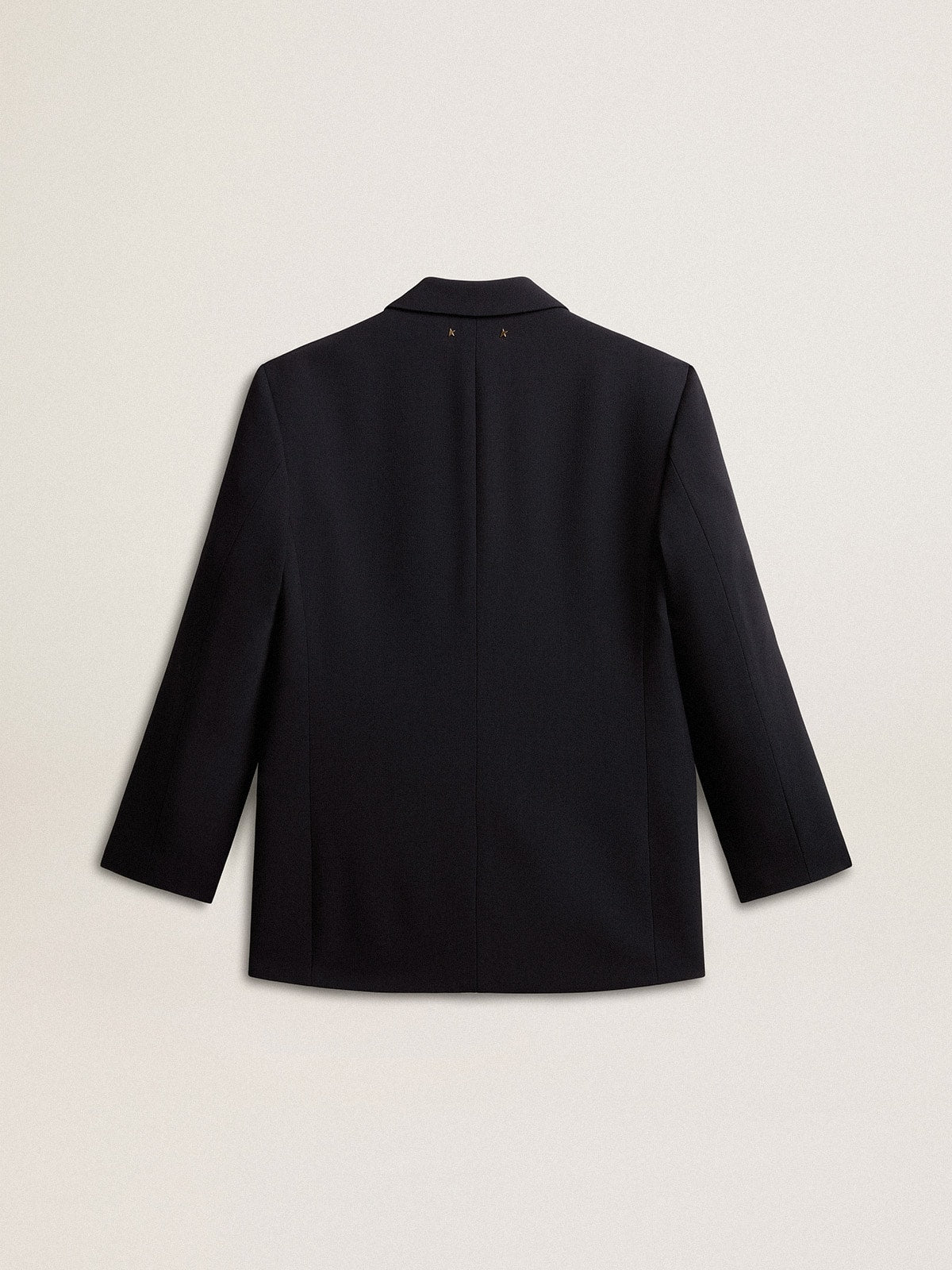 Women's black wool-blend blazer jacket