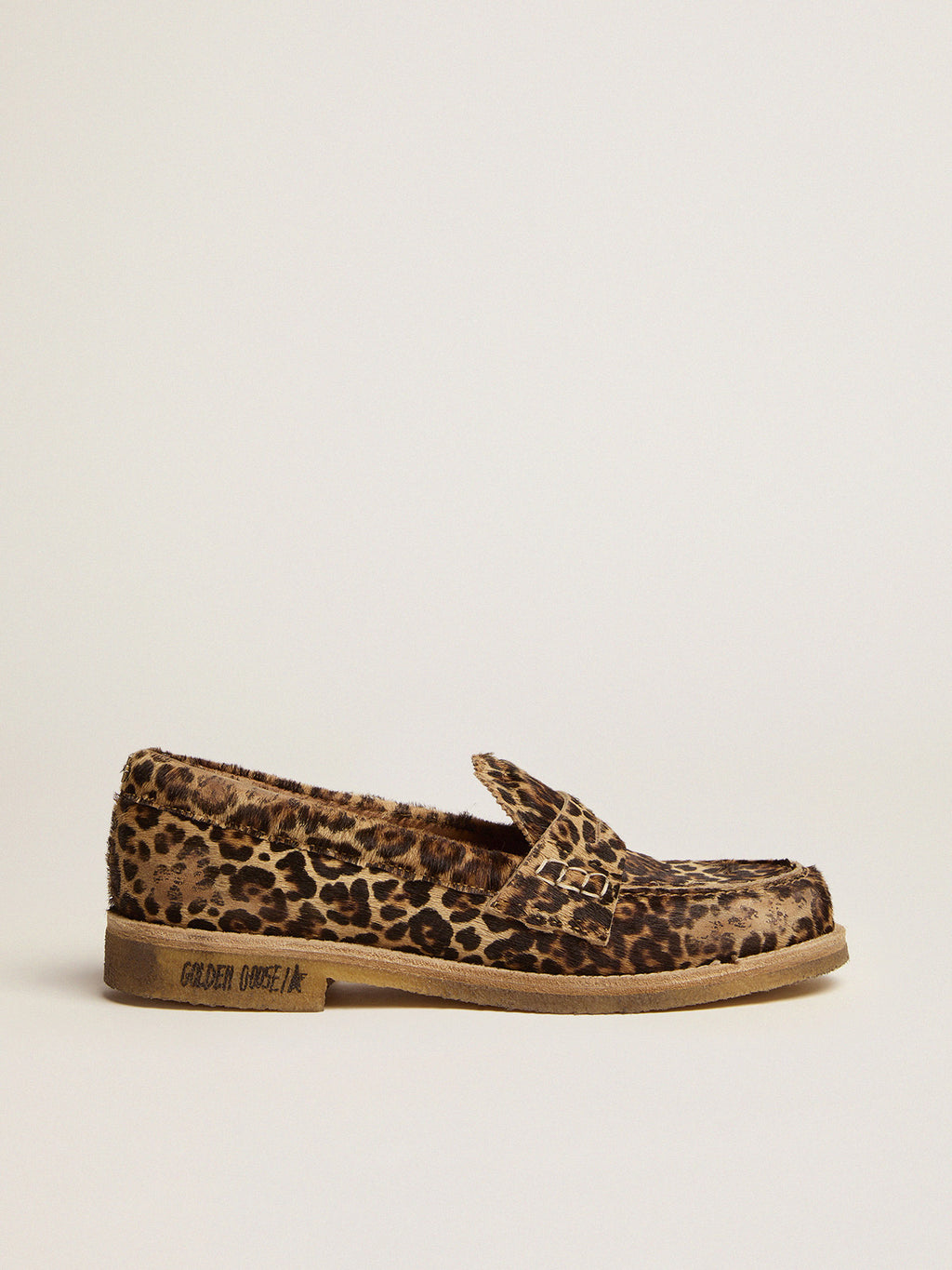 Women's loafers in leopard print pony skin| Golden Goose