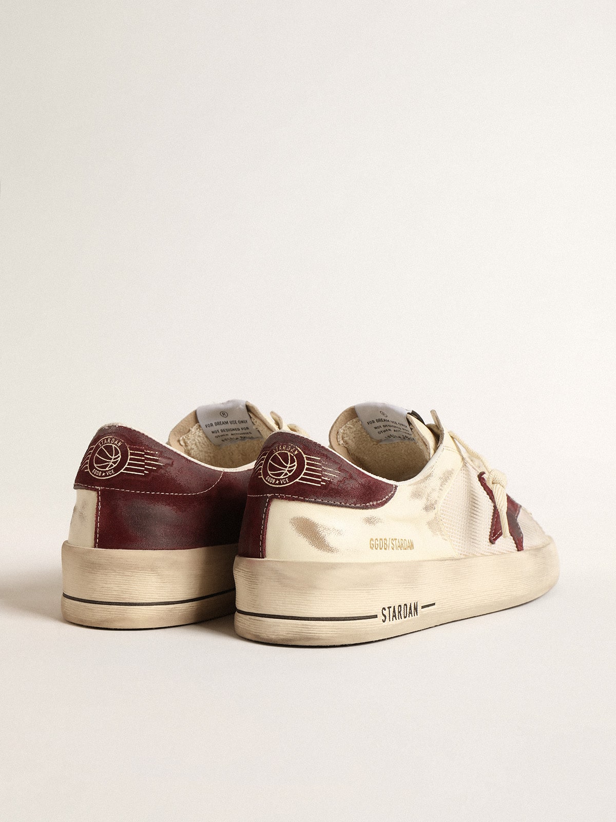 Stardan in nappa and mesh with wine-red suede star and heel tab| Golden Goose