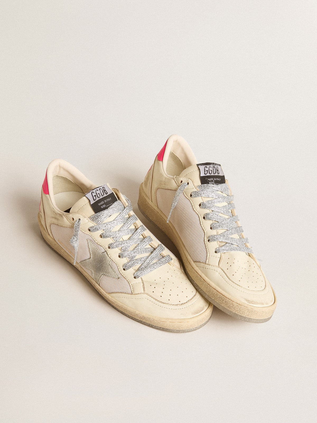 Women's Ball Star LTD in nappa leather and mesh with suede star and leather heel tab| Golden Goose