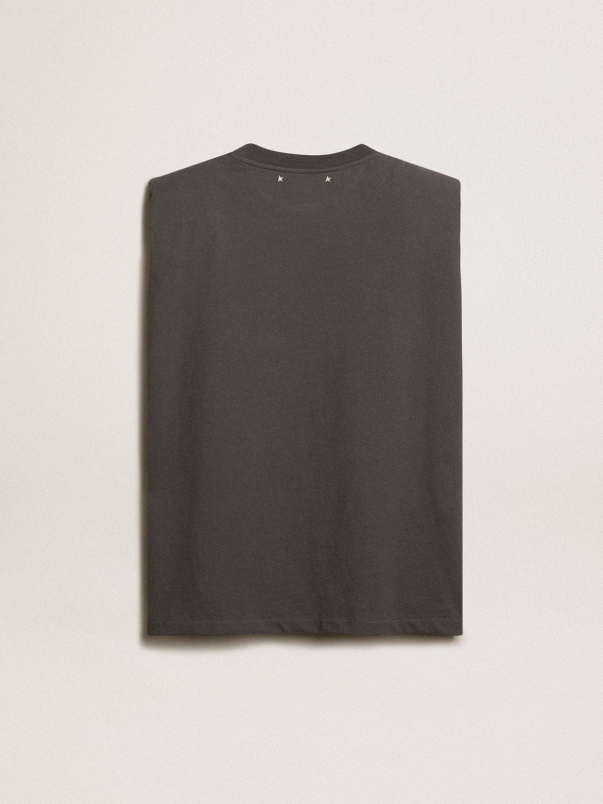 Anthracite gray sleeveless T-shirt| Golden Goose