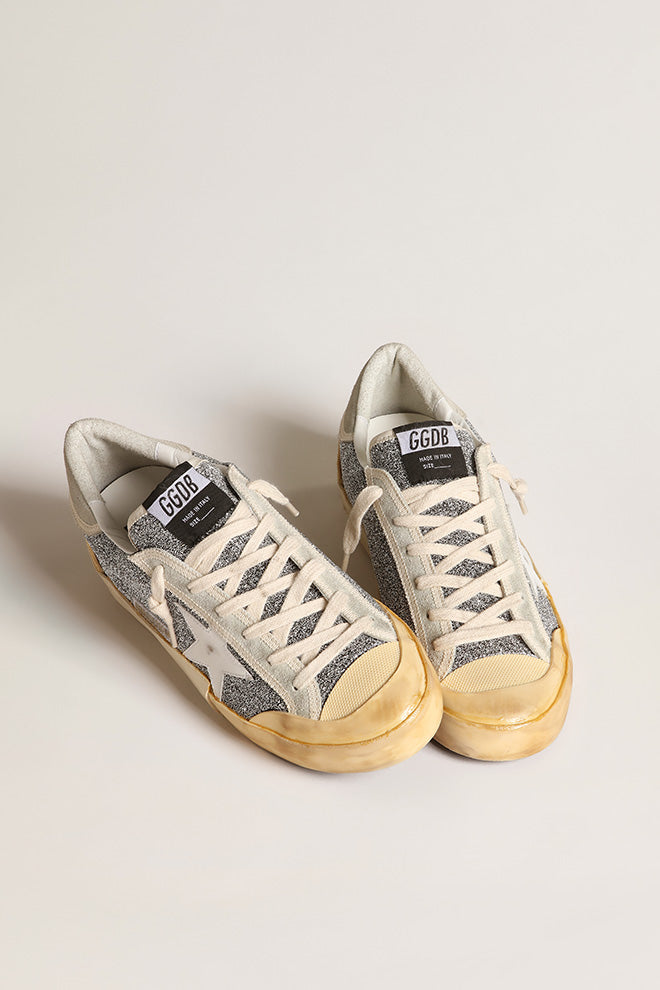 Women's Super-Star LAB with white star and Swarovski glitter upper| Golden Goose
