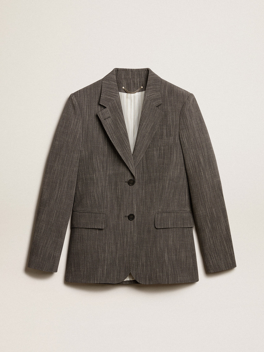Women's single-breasted wool blend jacket| Golden Goose