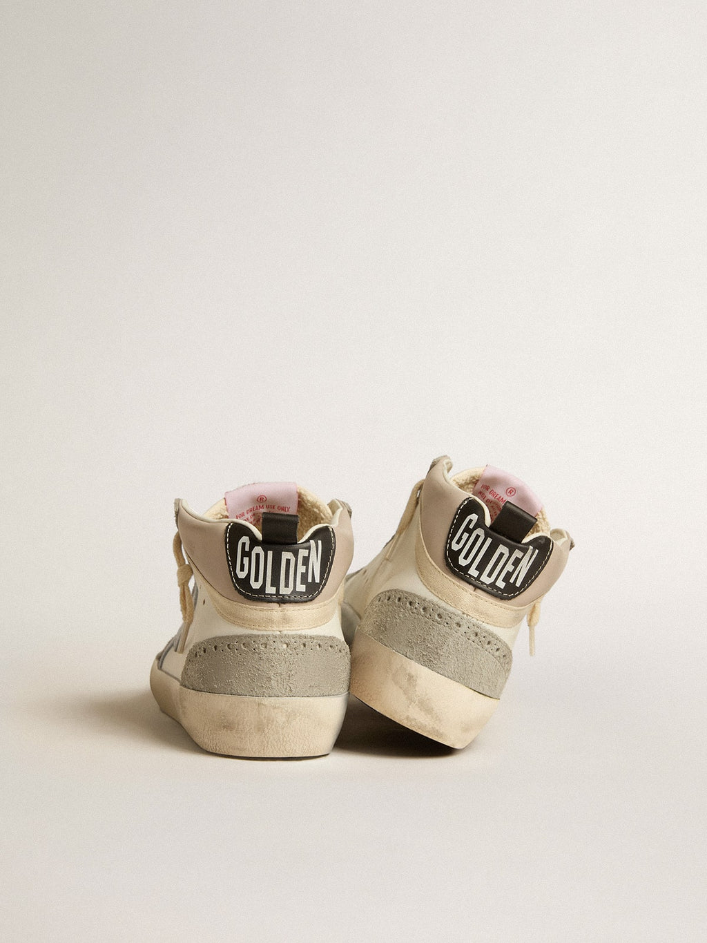 Mid Star LTD with light gray leather star and gray suede inserts| Golden Goose