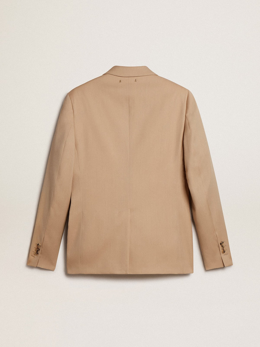 Single-breasted blazer in sand with horn buttons| Golden Goose
