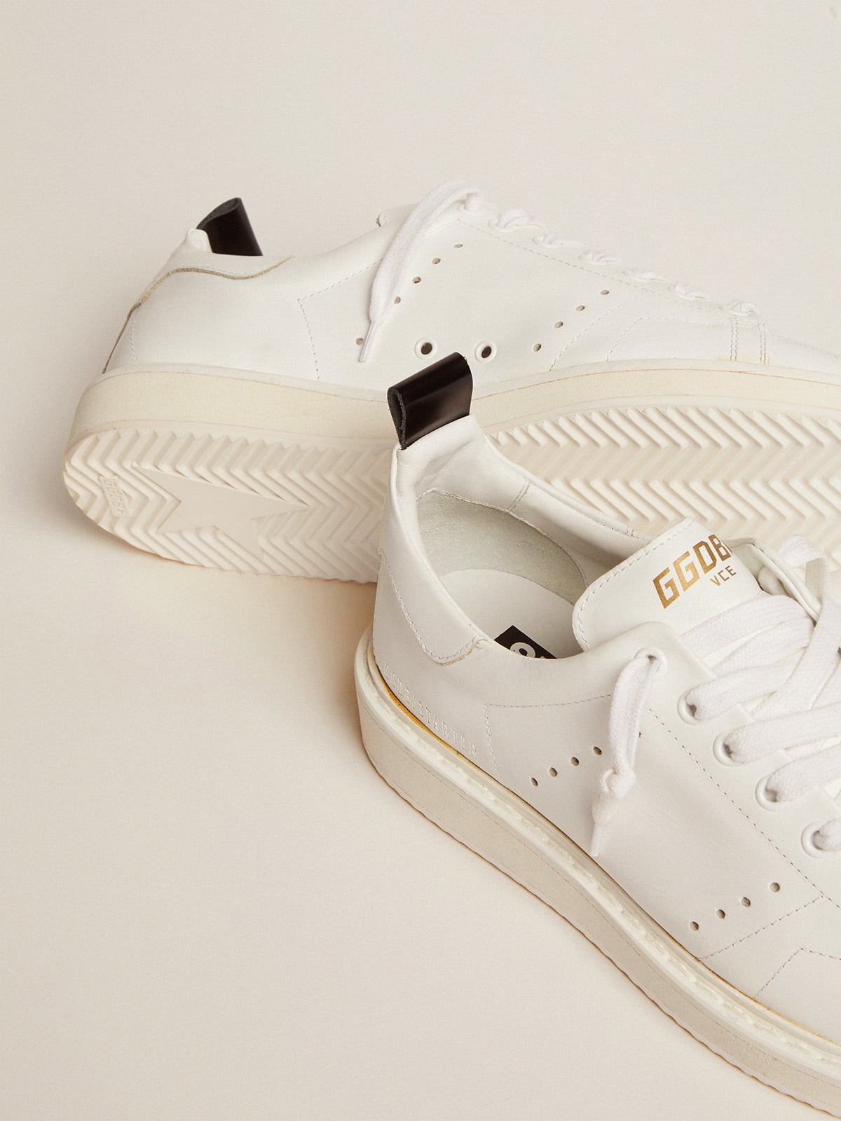 Men's Starter in leather with star on the heel tab| Golden Goose