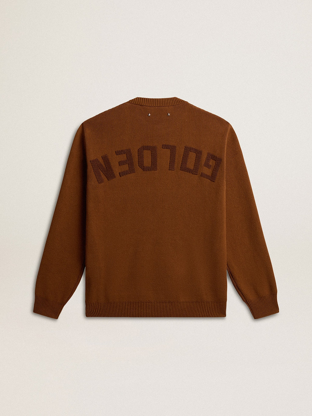 Men's crew-neck sweater with logo on the back| Golden Goose