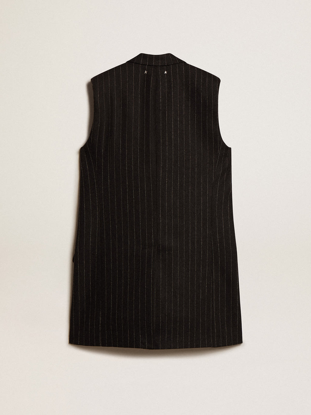 Women's vest in gray melange wool| Golden Goose