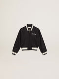 Boys' bomber jacket in dark blue wool| Golden Goose
