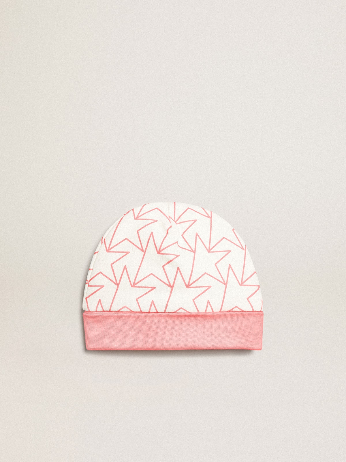 Baby gift set in white with pink trim and star| Golden Goose