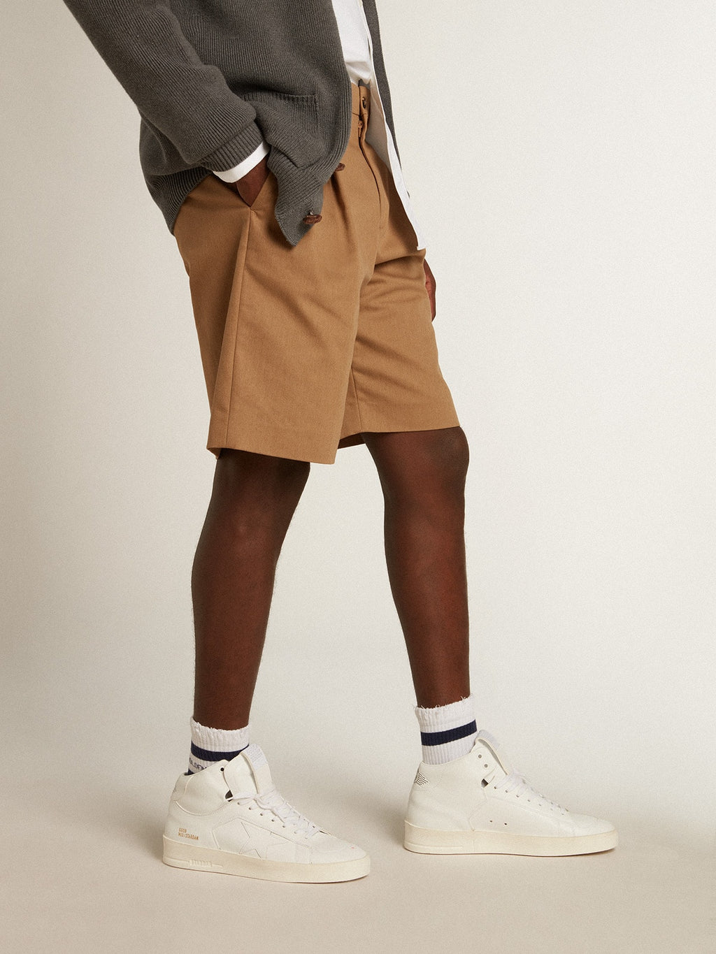 Men's bio-based Mid-Stardan with white star and heel tab| Golden Goose