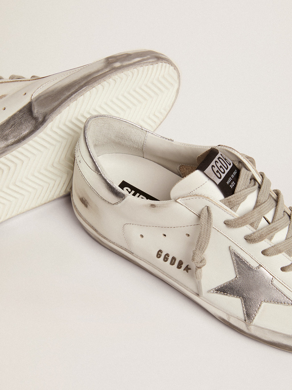 Men's Super-Star with glitter star and heel tab| Golden Goose