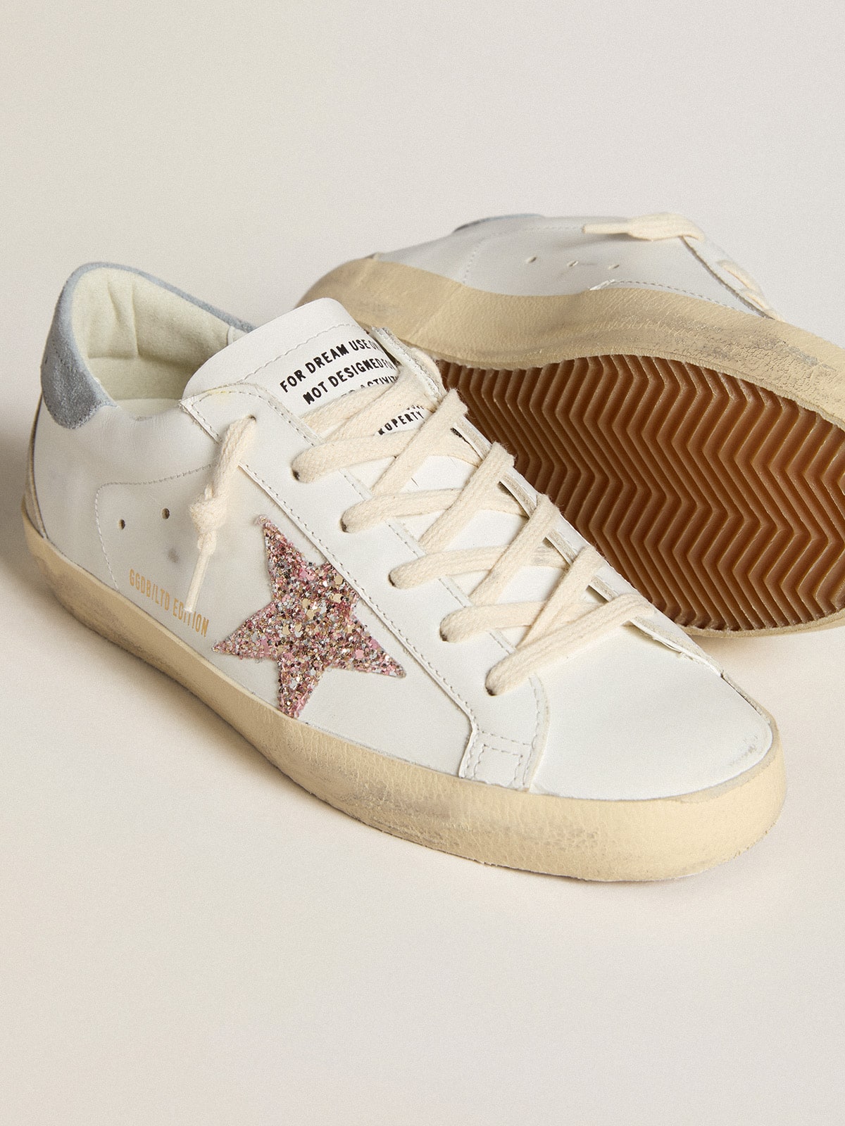 Super-Star LTD with multicolor glitter star and suede heel tab| Golden Goose