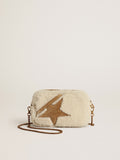 Mini Star Bag in beige shearling with suede star| Golden Goose