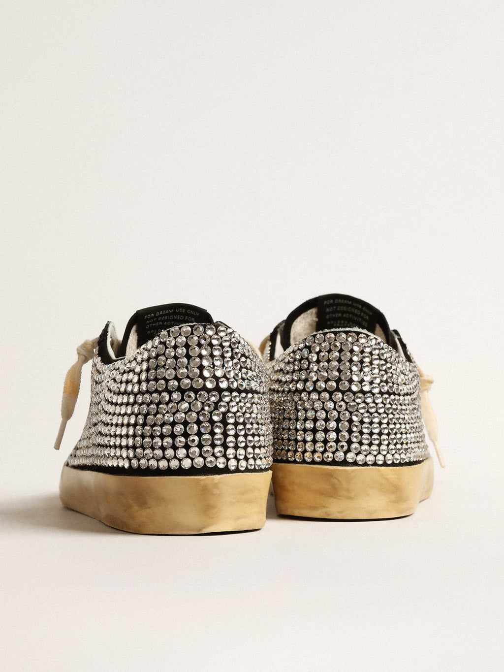 Super-Star LTD with Swarovski crystals and black leather star| Golden Goose