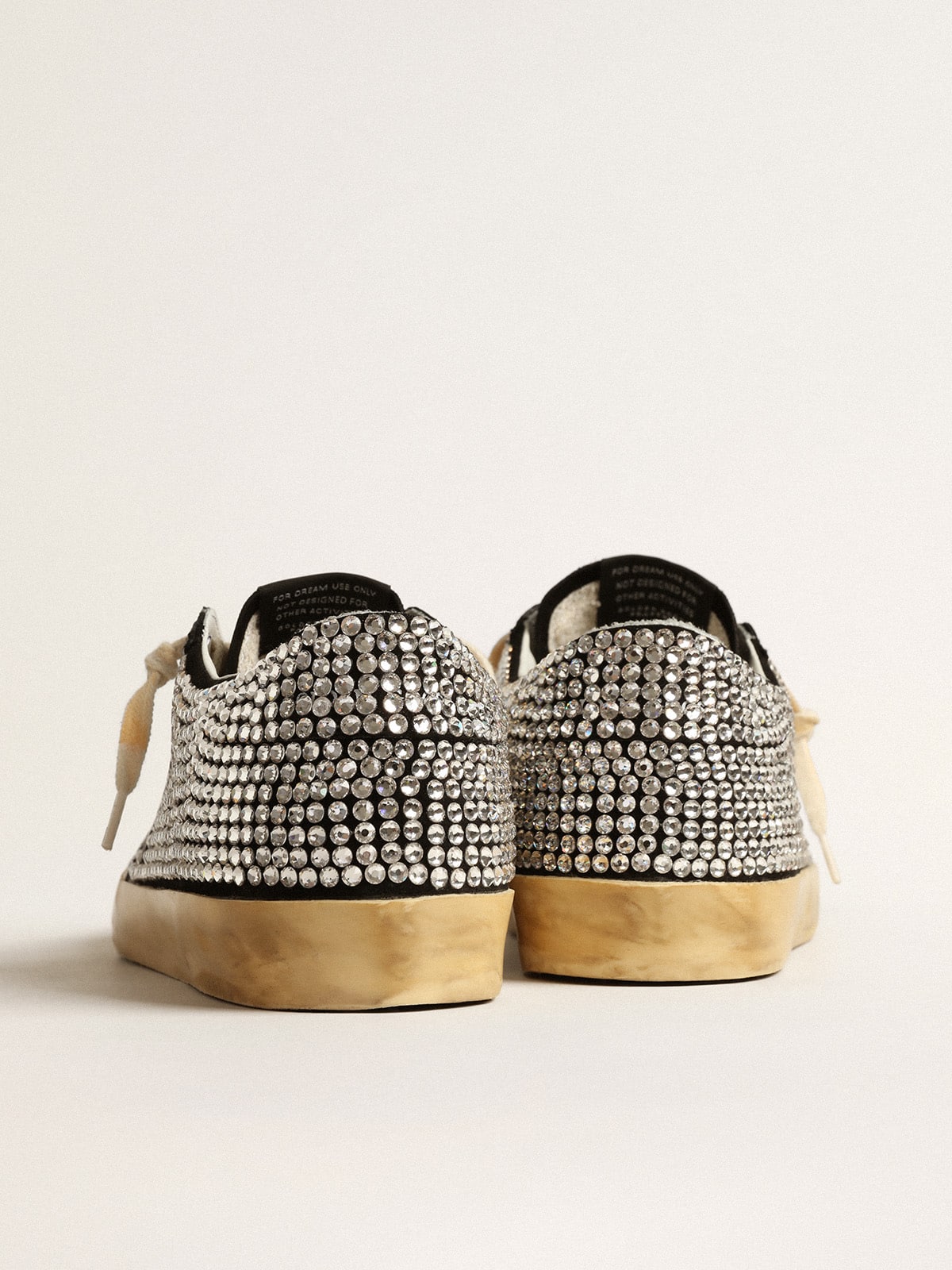 Super-Star LTD with Swarovski crystals and black leather star| Golden Goose