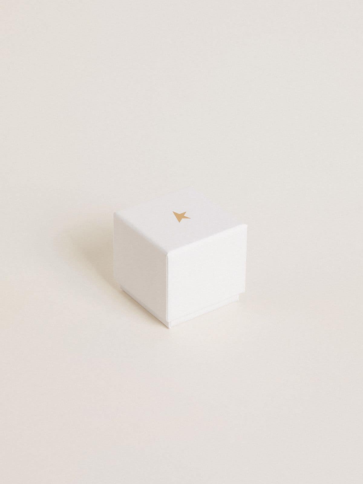Bee-shaped charm in silver-colored brass with crystals| Golden Goose