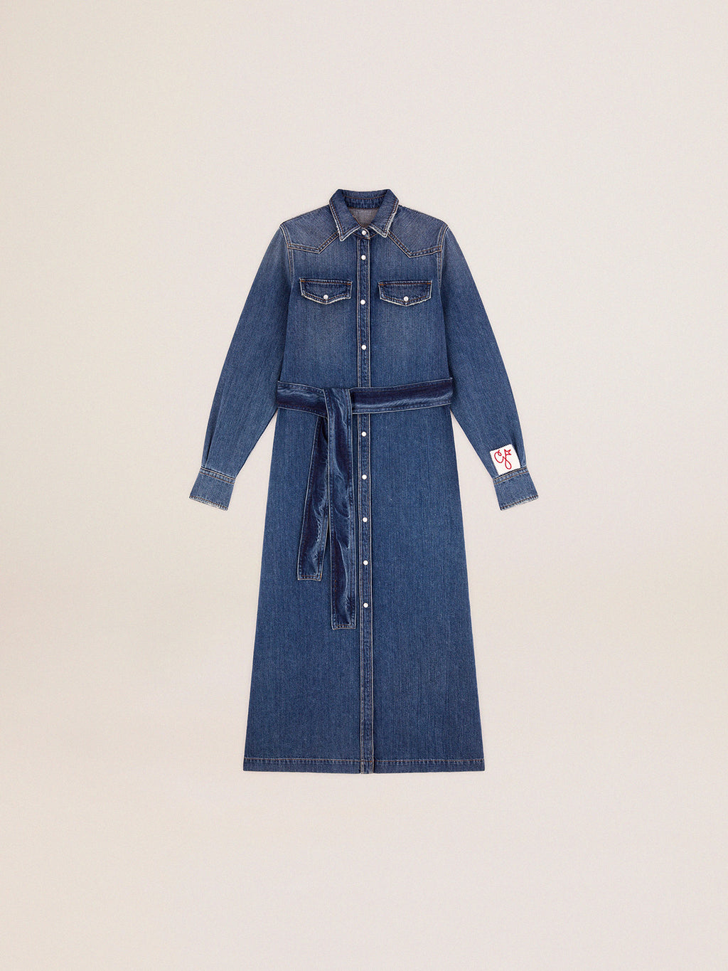 Women's denim shirt dress| Golden Goose
