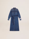 Women's denim shirt dress| Golden Goose