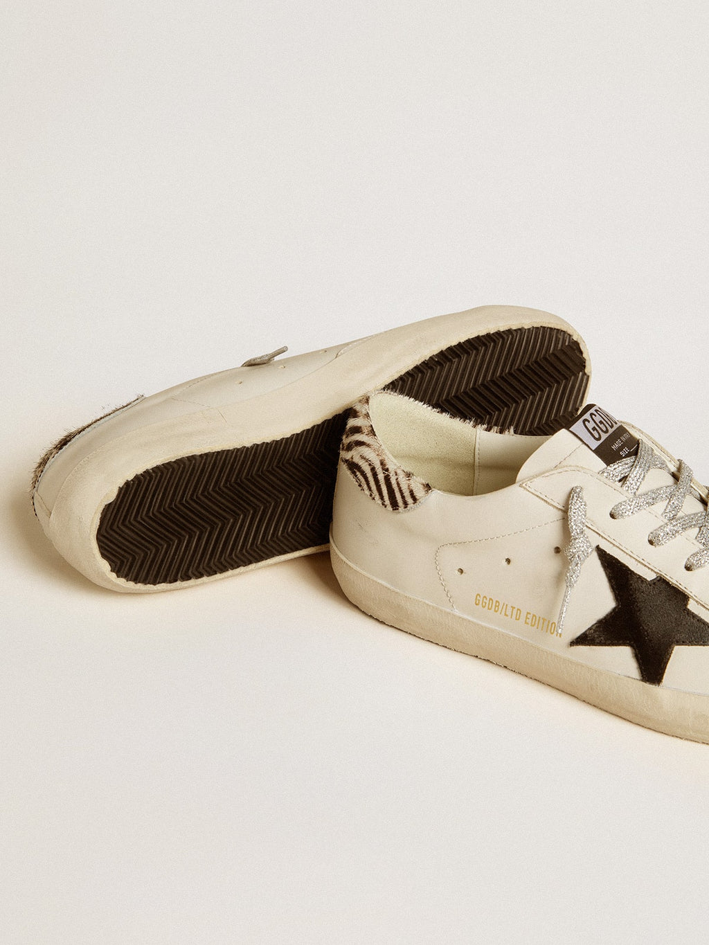 Men's Super-Star LTD with suede star and pony skin heel tab| Golden Goose