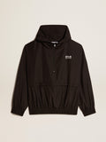 Black windbreaker with hood| Golden Goose