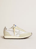 Women's Marathon with white nylon upper and silver star| Golden Goose