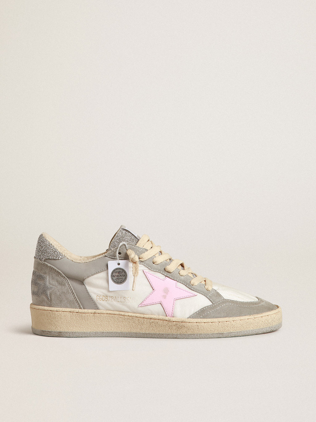 Ball Star LTD with Swarovski crystal inserts and pink star| Golden Goose