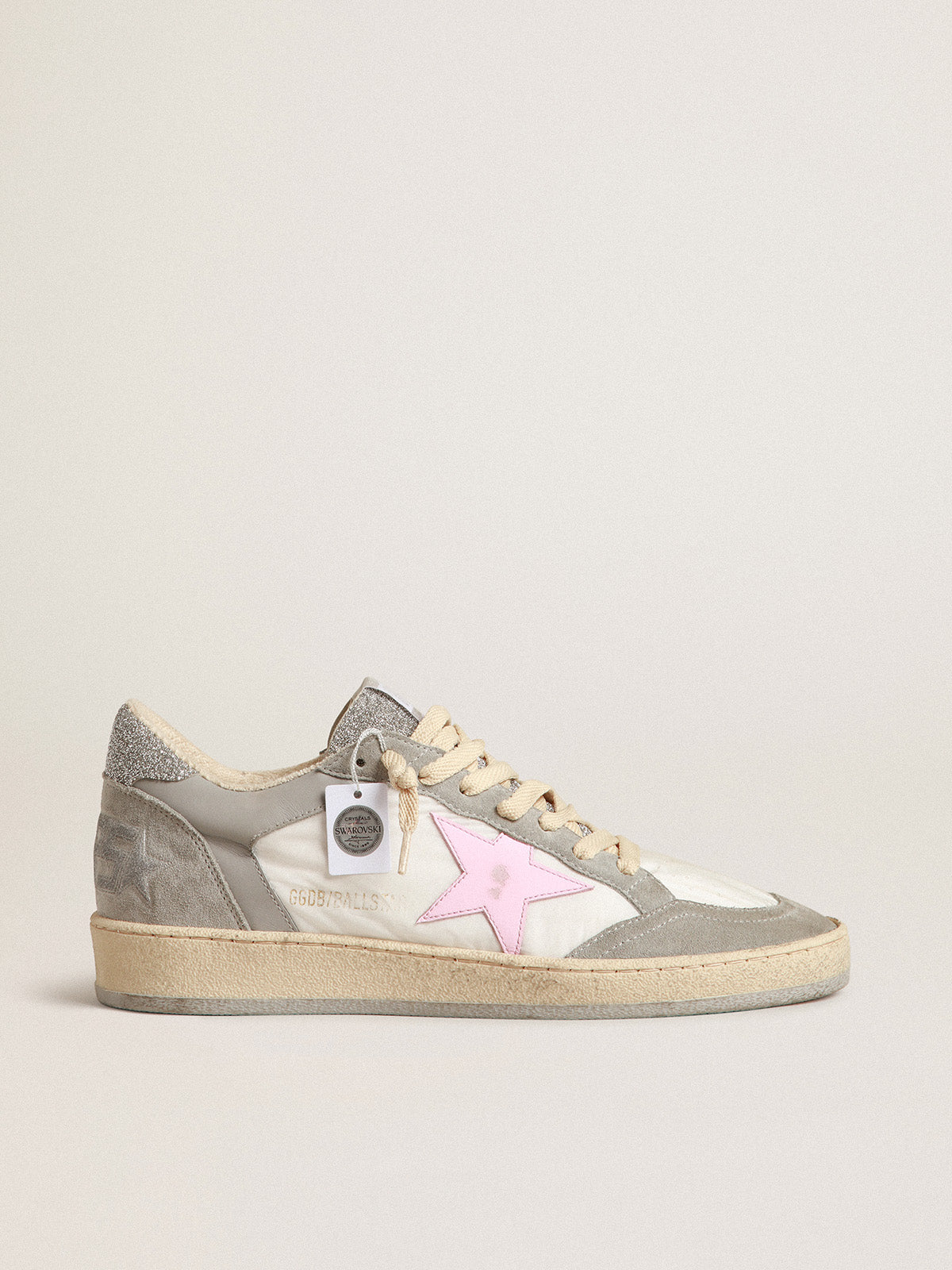 Ball Star LTD with Swarovski crystal inserts and pink star| Golden Goose