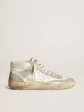 Men's Mid Star with ice-gray suede inserts and white star| Golden Goose