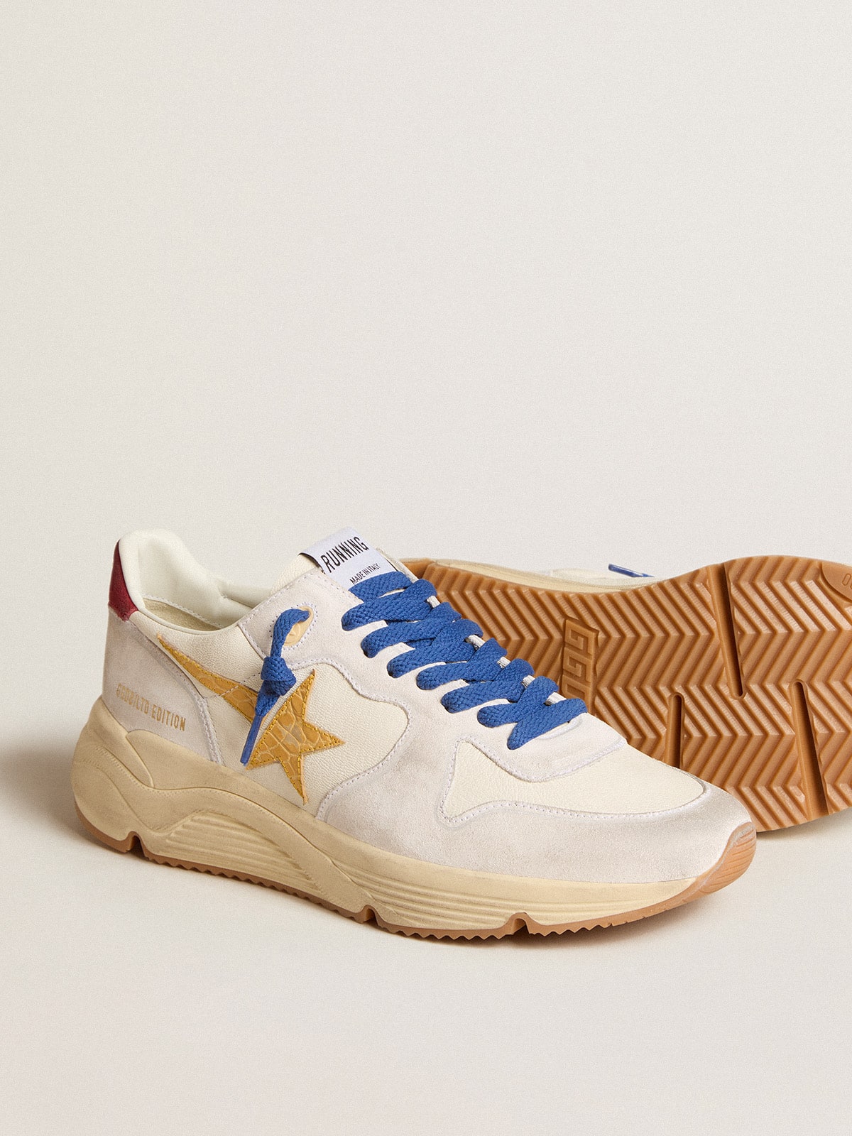 Running Sole LTD in nappa with leather star and suede heel tab| Golden Goose