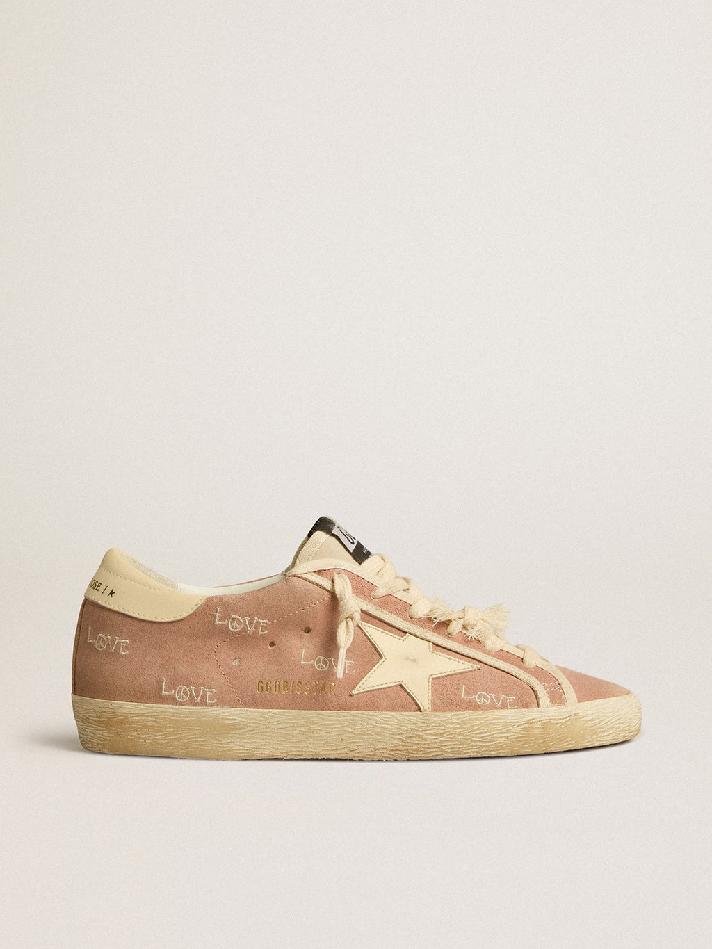 Super-Star in powder-pink suede with cream leather star| Golden Goose