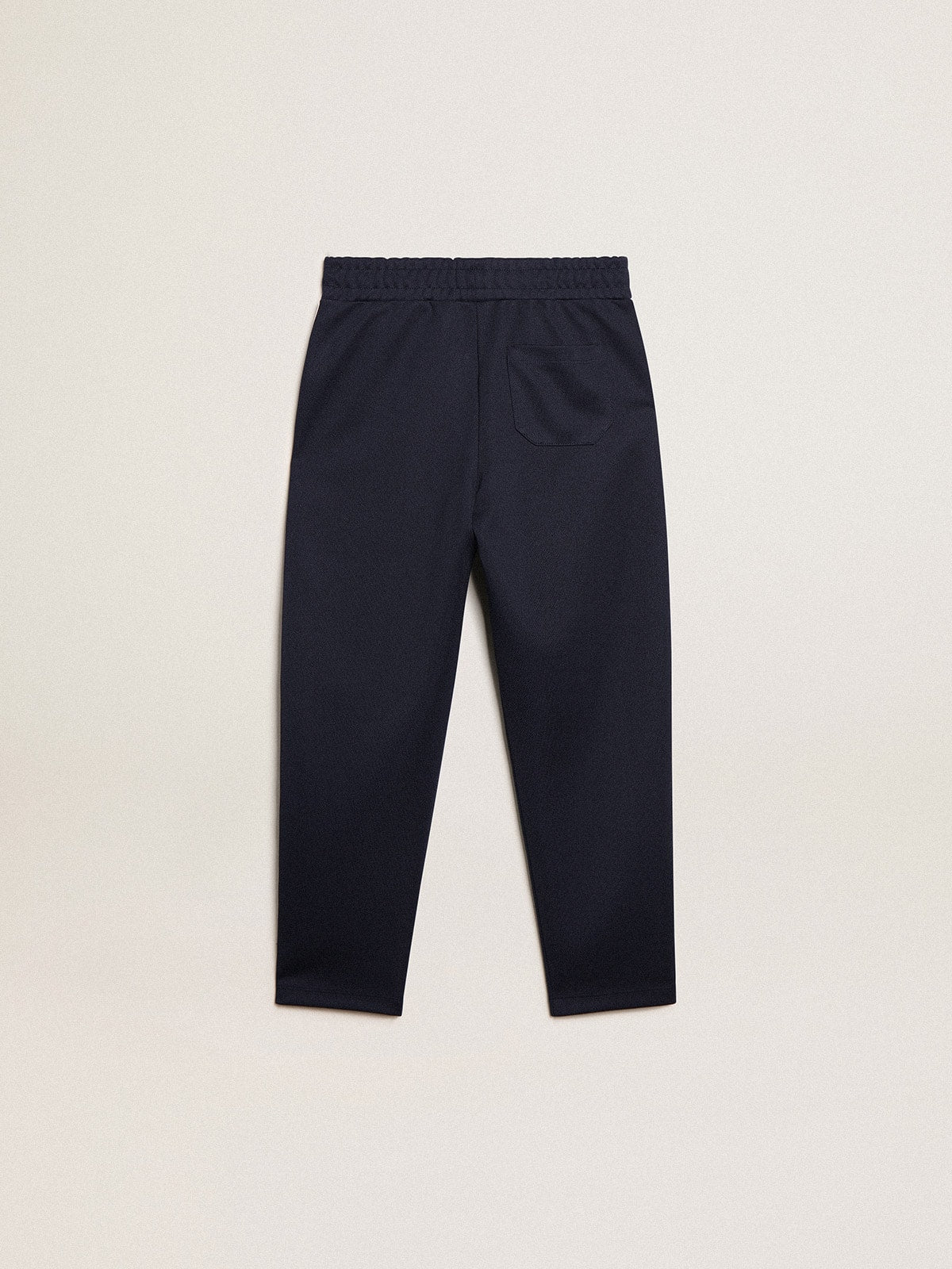 Dark blue joggers with white strip and contrasting stars| Golden Goose