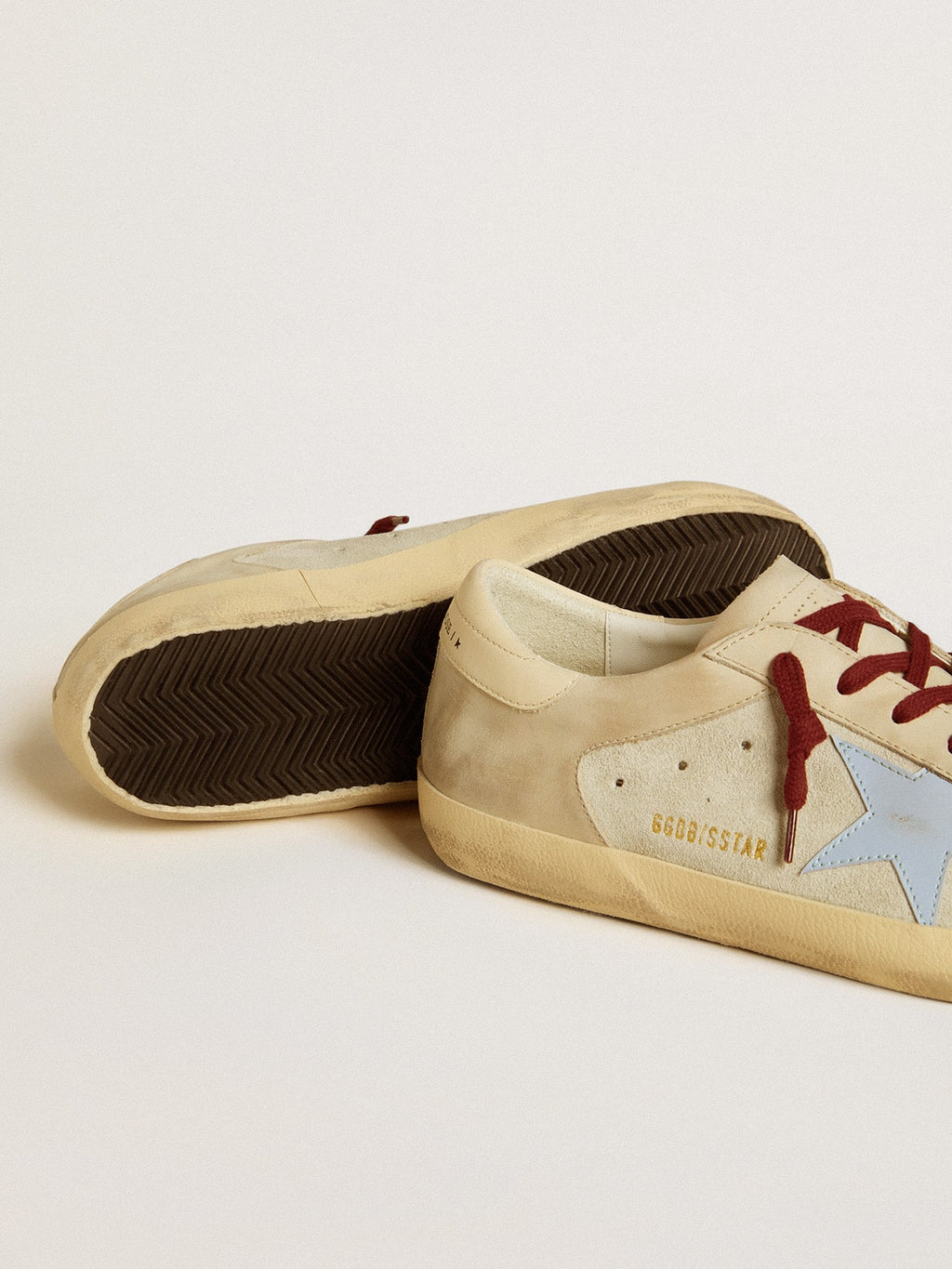 Super-Star in suede and nubuck with leather star and heel tab| Golden Goose