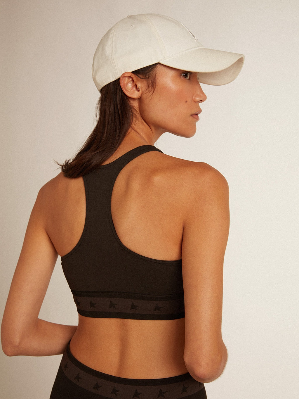 Black athletic top| Golden Goose