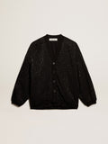 Men's black sequined cardigan-jacket| Golden Goose