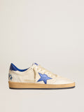 Ball Star Wishes in white nappa leather with a bright blue star and heel tab| Golden Goose