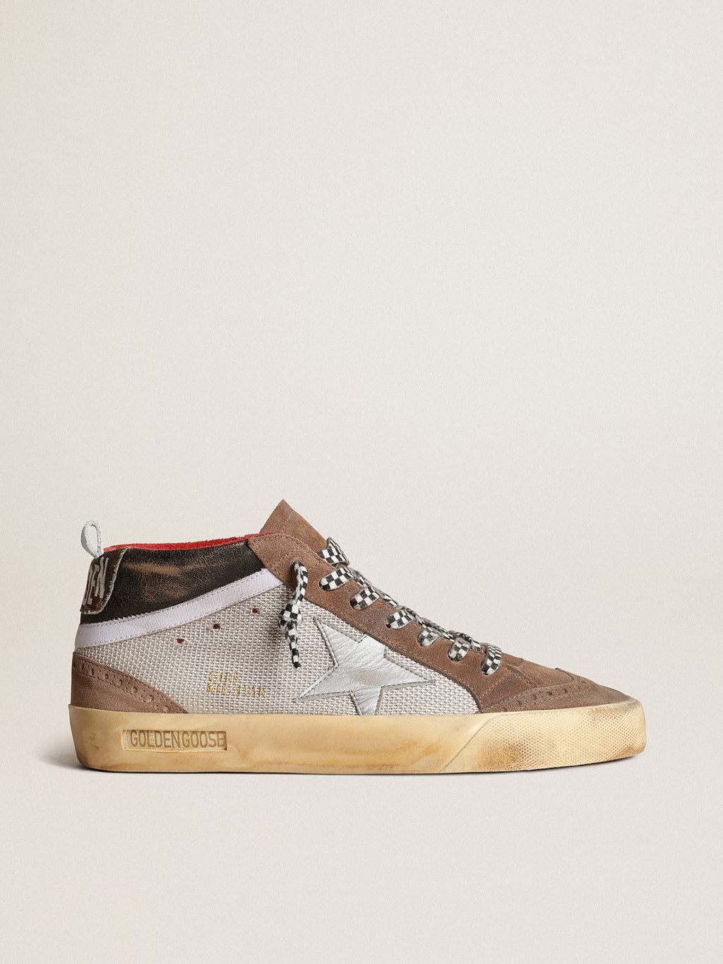Mid Star in mesh and suede with a silver leather star| Golden Goose