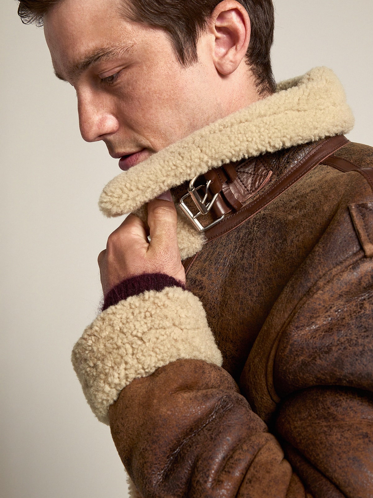 Journey Collection Arvel shearling jacket| Golden Goose