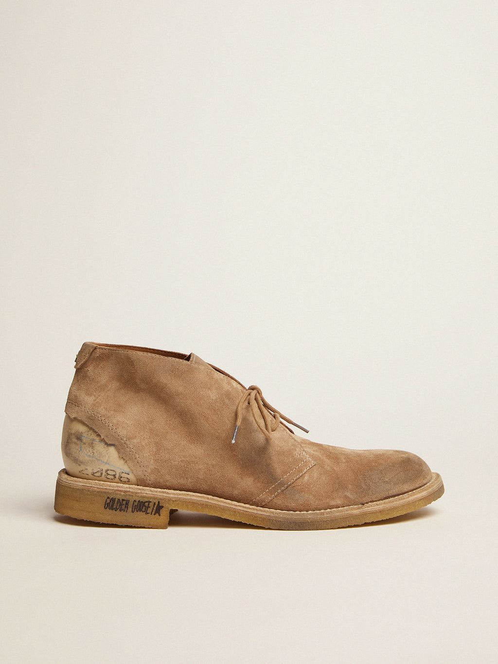 Noel ankle boots in caramel-colored suede| Golden Goose